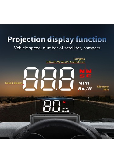 Araba Head-up Display Projektör Dijital Araç Kilometre K19990