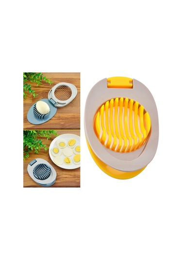 Suntek Magideal Paslanmaz Çelik Doğrama Bölmesi Yumurta Kesici Sarı