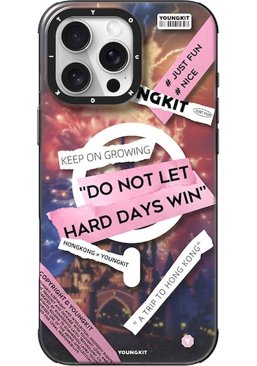 İphone 16 Pro Max Uyumlu Kılıf Magsafe Şarj Özellikli Youngkit A-city Serisi Kapak Pembe