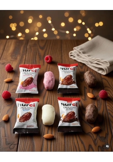 Hurci Sütlü Çikolata Kaplı Bademli Hurma 250 G