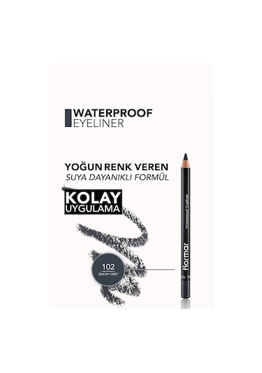 Flormar Suya Dayanaklı Göz Kalemi - Gri Waterproof
