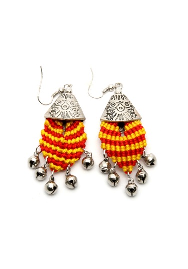 Blora Makrome Küpe No2 Kırmızı