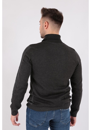 Cazador 3070-fw Erkek Tam Balıkçı Kazak 23KCEEO03070-R9414 Antrasit Melanj