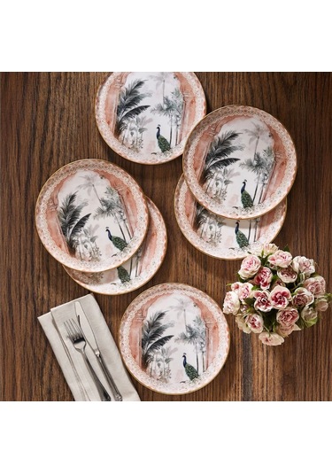 Fecra Peacock 6 Parça Pasta Tabağı Seti