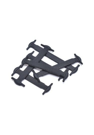 Coolnice Bağlanmayan Yetişkin Kundura Silikon Bağcık - Siyah