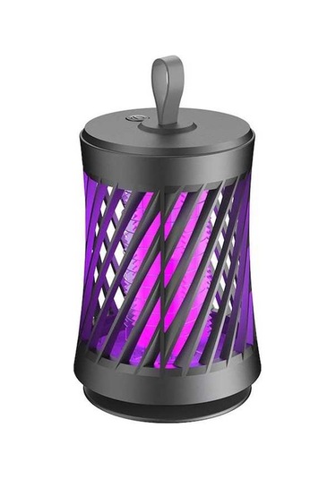 Besthome1 Ev İçi Usb Elektrikli Sinek Öldürücü Gri Masaüstü/duvar Takımı 365nm Mor Işık Nefes Simülasyonu 360 Tutma Isı Işığı