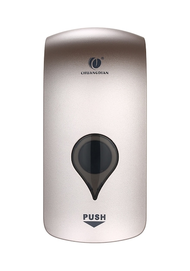 Hangfox 1000ml Duvar Tipi Sabunluk - Şampanya Altın Renk, Manuel Basmalı, Damlatmaz Tasarım Delik Açma Gerekli Şampanya Altın