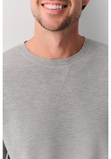 Suwen Cliff Erkek Pijama Takımı Sh26316660051 Gri Melanj