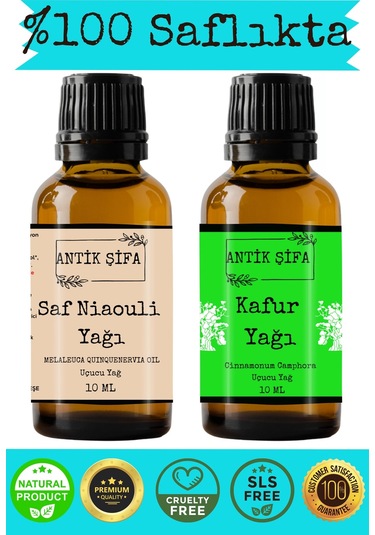 %100 Saf Nioli Yağı Ve Kafur Uçucu Yağ Seti - 10 Ml + 10 Ml 20 ML