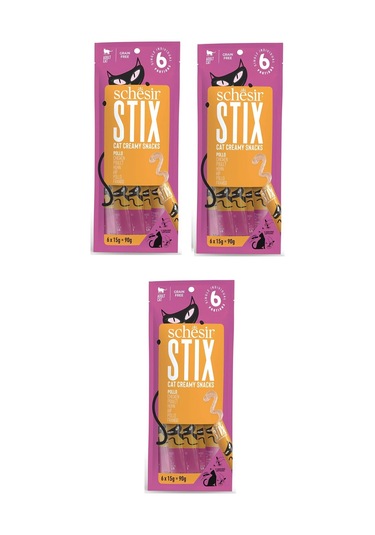 Schesir Stix Tavuklu Krema Kedi Sıvı Ödülü 3'lü 6 x 15 G