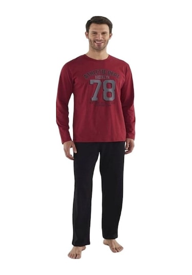 Mod Collection Pamuklu Uzun Kol Erkek Pijama Takım 001