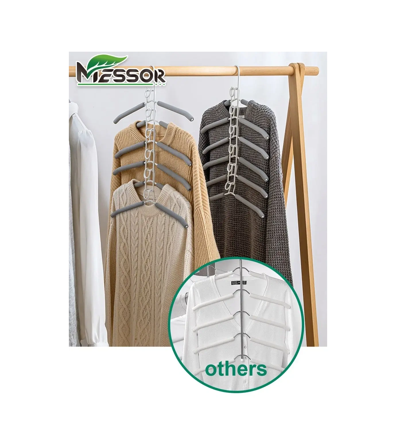 Messor Dönüştürülebilir Çok Katmanlı Giysi Askısı 98449121 Beyaz