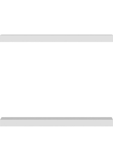 Minarmobilya Minar Gizli Tutuculu 2'Li Duvar Rafı 60 Cm - M.Beyaz