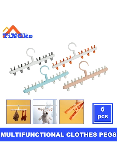 Orange-6 Klipler Elbise Mandalları Kurutma Askısı Rüzgar Geçirmez Kıyafet Rafı Cloth Plastik Rüzgar Geçirmez Ev Gereçleri 47128832