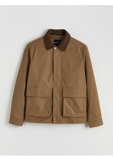 Lcwaıkıkı Classic Kahverengi Kadife Yaka Gabardin Erkek Ceket