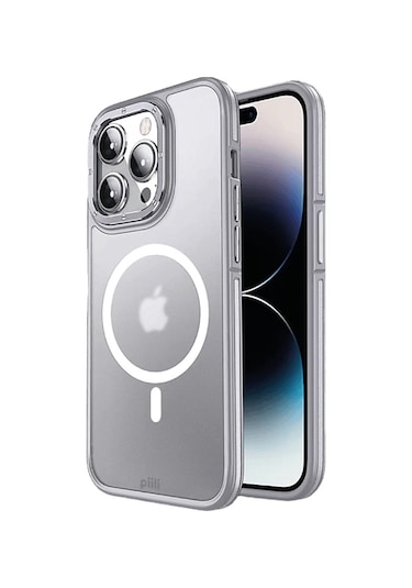 Pıılı Apple Uyumlu iPhone 15 Pro Strong Magsafe Telefon Kılıfı Gri Gri
