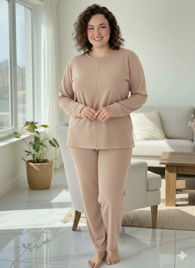 Kadın Bej Eşofman Takımı Bej