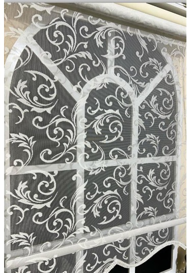 Çift Mekanizmalı Ekru Beyaz Tül Perde Ve Ekru Stor Perde Stb45251-v01