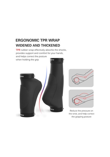 Reedark Bisiklet Gidon Tutacakları - Kaymayan, Ergonomik Ve Hafif Tasarım 130mm/95mm