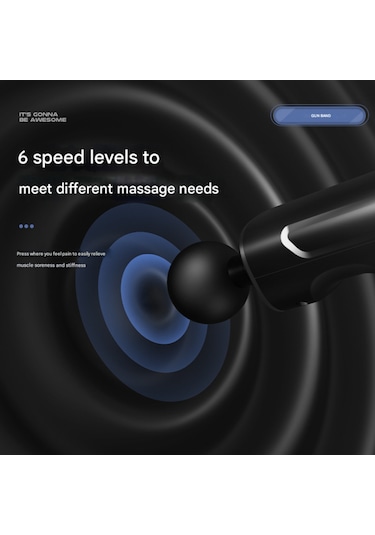 Skycity M Elektrikli Kas Gevşetici Masaj Cihazı, 6 Ayar Tuşlu Model, 4 Masaj Başkanı, 1200 Mah Batarya, Usb/type-c Şarj Siyah