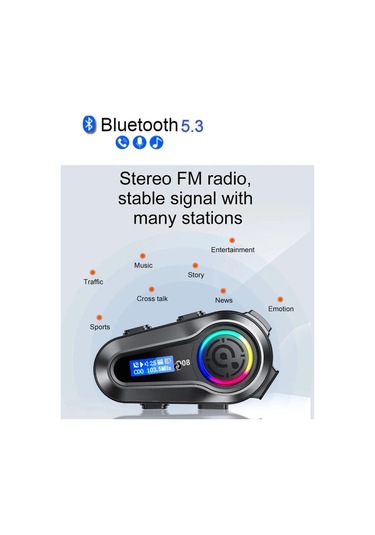 Prepare Q-08P Su Geçirmez Bluetooth Motosiklet Radyolu Bluetooth Kulaklık