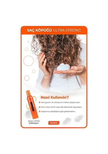 Ultra Strong Saç Köpük 350 Ml - Ultra Güçlü Tutuş - Mrfs