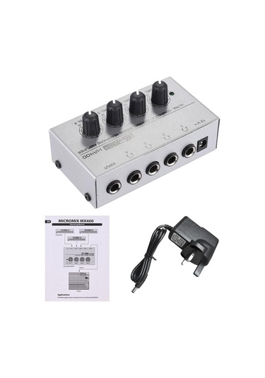 Jms HA400 Ultra Kompakt 4 Kanallı Mini Ses Stereo Kulaklık Amplifikatörü Güç Adaptörlü