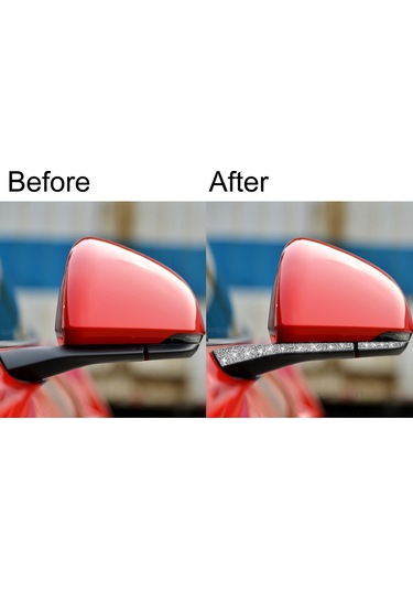 Ford Mustang 2015-2020 İçin 4 Adet Araba Dikiz Aynası Elmas Dekorasyon Etiket, Sol Ve Sağ Sürücü 1 Adet