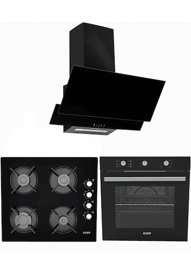 Exep Eco Line EF-240 - EO-320 - ED-401 Siyah Ankastre Set