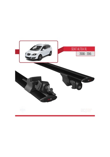 Seat Altea Xl 2006-2015 Arası Ile Uyumlu Hook Model Ara Atkı Tavan Barı Siyah 2 Adet
