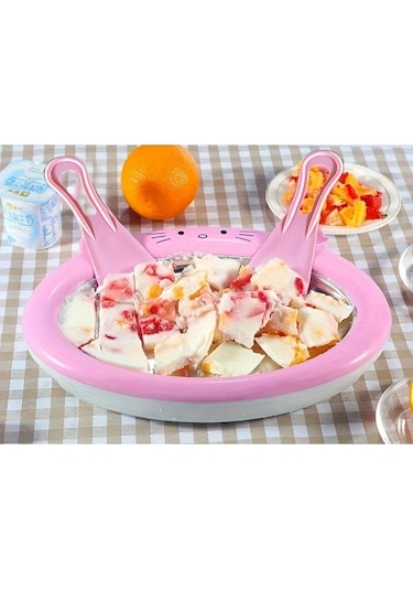 Willowhaven Mavi Gençler İçin Paslanmaz Çelik Dondurma Makinesi Dıy Yoğurt Sorbet Smoothie Kedi Tasarım