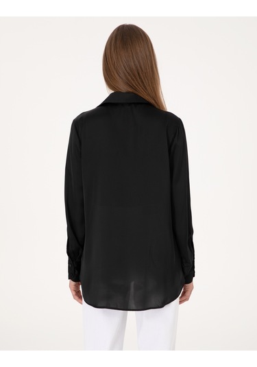 Pierre Cardin Kadın Siyah Gömlek Desenli 50313588-vr046 Siyah