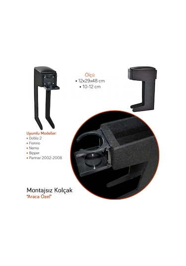Doblo 2/fiorino/nemo/bipper/partner 02-08 Montajsız Kolçak 12