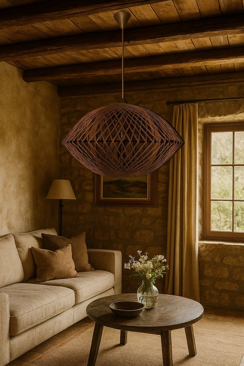 Doğal-bohem,rustik,modern,jüt,hasır,el Yapımı Sarkıt Avize Renkli