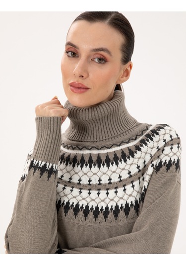 Pierre Cardin Kadın Vizon Kazak /triko 50291034-vr052 Vizon
