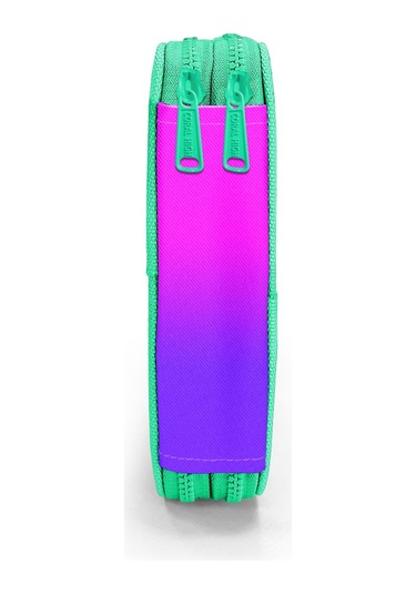 Coral High Kids Pembe Mor Renk Geçişli Çift Katlı Kalem Çanta 11137 Mor - Pembe