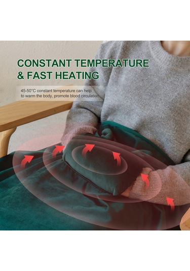 Xindoker Usb 5v Isıtmalı Flanel Şal-pillows, 45-50 C Sabit Sıcaklık, Yıkama Uyumlu, Dışarıda-ofis-ev Kullanıma Uygun, Yeşil 110x70cm