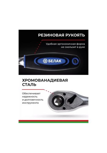 Belak Pro 1/2" 72 Dişli Klavuzlu Mandrenli Ağızlı Anahtar 174024843