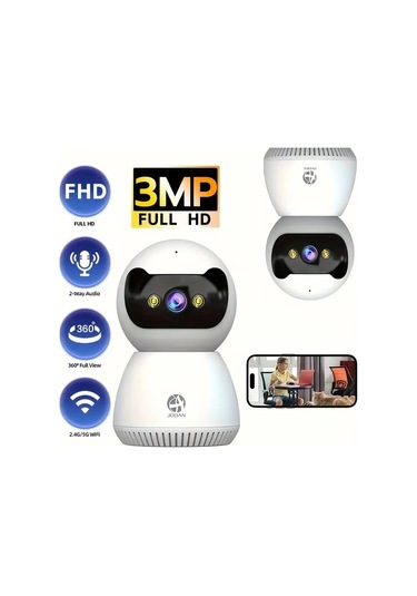 Xuweiwei Joan 3mp Hd Akıllı Güvenlik Kamerası C2t 3mp Tam Renkli Gece Görüşü İki Yönlü Ses Hareket Algılama Uzaktan Kontrol