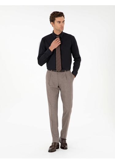 Cacharel Vizon Slim Fit Kumaş Pantolon Kahverengi