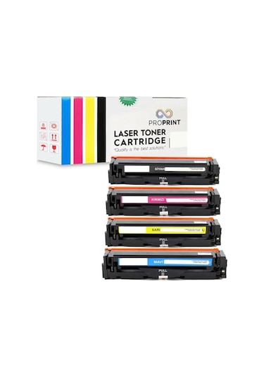 Proprint Hp 203X Cmyk Uyumlu Toner Seti 4 Renk M254Nw