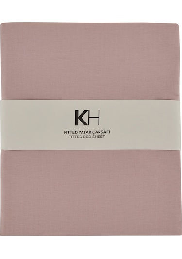Karaca Home Basic %100 Pamuk Tek Kişilik Lastikli Çarşaf Pudra