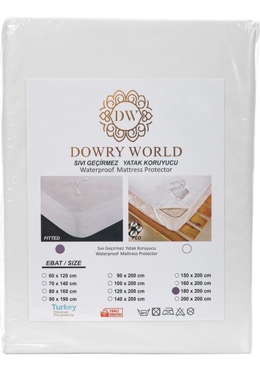 Micro Sıvı Geçirmez Fitted 180x200 Cm Çift Kişilik Alez Beyaz
