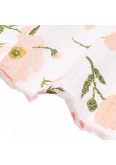 Dolıty Yumuşak Muslin Bebek Kundaklama Battaniye Çiçek Çiçek Çok Renkli