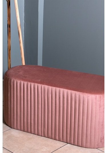 Velluto Lungo Rose Puf-gül Kurusu 90 Cm Kapitoneli Uzun&oval Puf&bench&koltuk&pofuduk Makyaj Puff