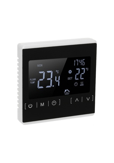 Flybuy Samdoo Dokunmatik Zemin Isıtma Termostatı - Çift Sıcaklık Kontrolü, Programlanabilir, 112 Karakterli Ekran