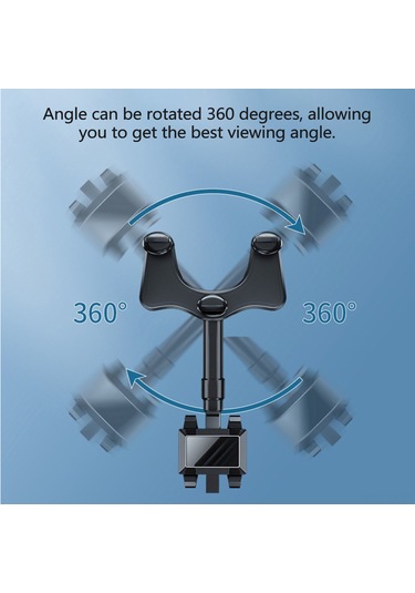 Teltree Araç Gözlük Aynası Telefon Tutucu, 360 Dönebilen Siyah Abs Malzeme