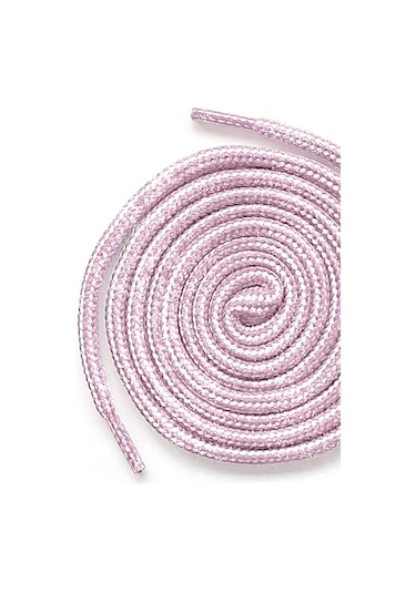 Hapshoe Pembe Beyaz Simli 5 Mm Yuvarlak Bot Bağcığı