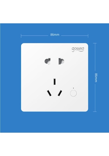 Xiaomi Gosund Akıllı Wi-fi Duvar Soketi Co1-m 2500 W Max Tek Tuşla Anti-dokunmatik Soket Ses Kontrolü Uzaktan Kumanda Zamanlama Anahtarı