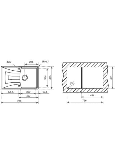 Teka Universo 45 GT Tezgahüstü Damlalıklı Granit Eviye Beyaz